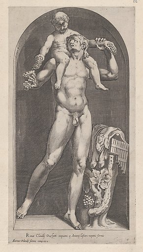 Bacchus on the Shoulders of a Satyr, from "Speculum Romanae Magnificentiae"