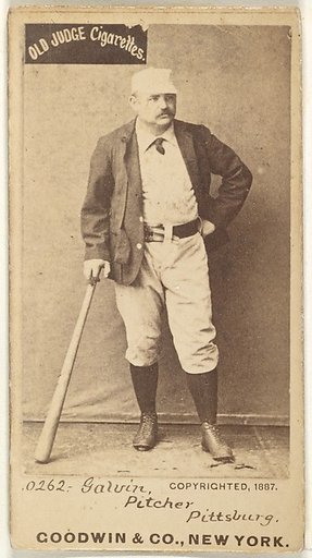 James Francis "Pud" Galvin, Pitcher, Pittsburgh, from the Old Judge series (N172) for Old Judge Cigarettes