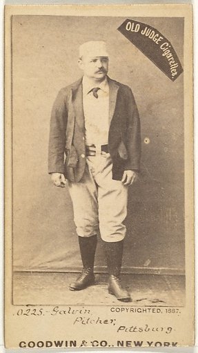 James Francis "Pud" Galvin, Pitcher, Pittsburgh, from the Old Judge series (N172) for Old Judge Cigarettes