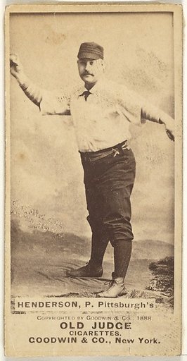 James "Hardie" Harding Henderson, Pitcher, Pittsburgh, from the Old Judge series (N172) for Old Judge Cigarettes