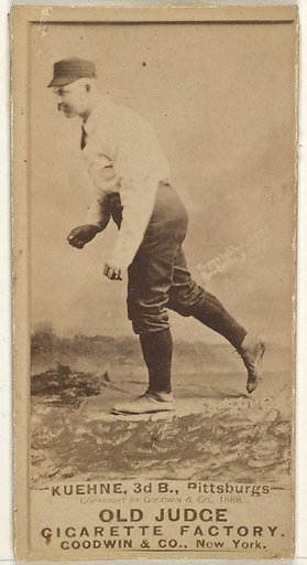 Bill Kuehne, 3rd Base, Pittsburgh, from the Old Judge series (N172) for Old Judge Cigarettes