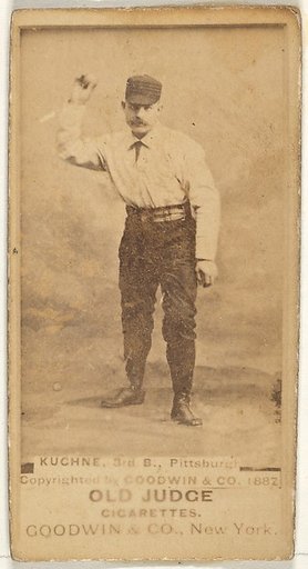 Bill Kuehne, 3rd Base, Pittsburgh, from the Old Judge series (N172) for Old Judge Cigarettes