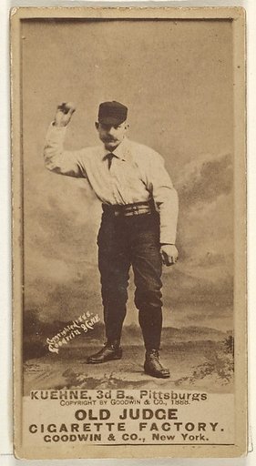 Bill Kuehne, 3rd Base, Pittsburgh, from the Old Judge series (N172) for Old Judge Cigarettes