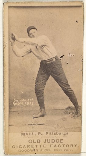 Al Maul, Pitcher, Pittsburgh, from the Old Judge series (N172) for Old Judge Cigarettes