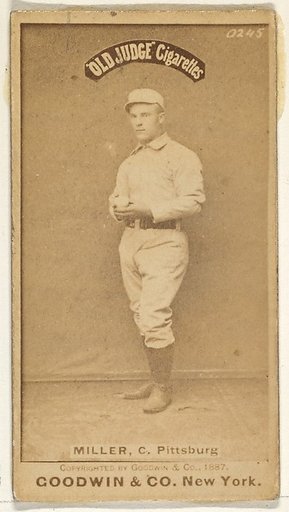 George Frederick "Doggie" Miller, Catcher, Pittsburgh, from the Old Judge series (N172) for Old Judge Cigarettes