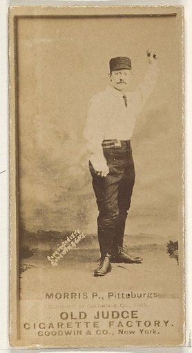 Ed Morris, Pitcher, Pittsburgh, from the Old Judge series (N172) for Old Judge Cigarettes