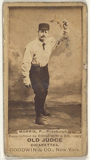 Ed Morris, Pitcher, Pittsburgh, from the Old Judge series (N172) for Old Judge Cigarettes