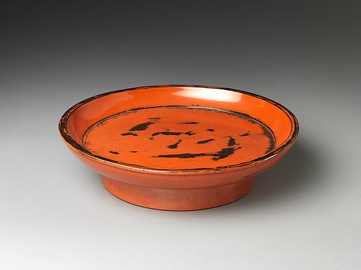 Round Negoro Tray (Kōban)