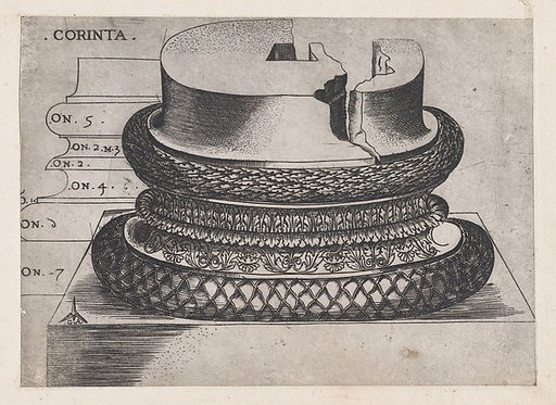 Corinthian base from the Lateran Baptistery, Rome, from "Speculum Romanae Magnificentiae"