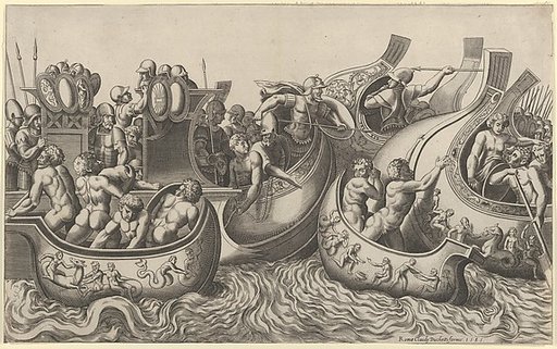 Naval Battle, from "Speculum Romanae Magnificentiae"