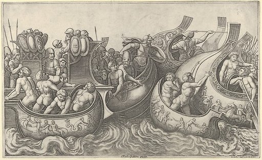 Naval Battle, from "Speculum Romanae Magnificentiae"