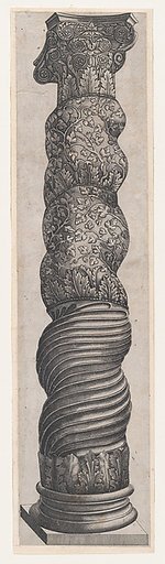 Grotesque Winding Column in St. Peter's, from "Speculum Romanae Magnificentiae"