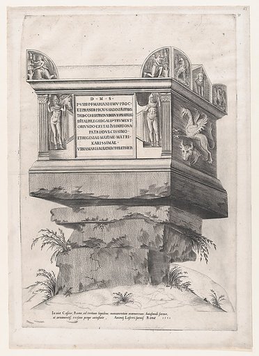 Sepulchre of Vibius, from "Speculum Romanae Magnificentiae"