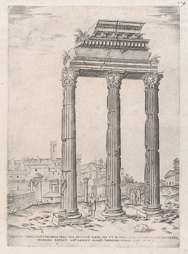 Portico of the Temple of Julius, from "Speculum Romanae Magnificentiae"