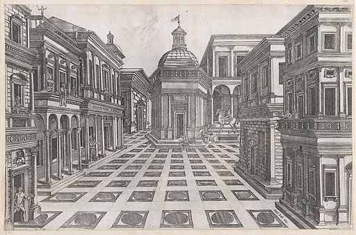 View of Buildings Adjoining the Capitol, from "Speculum Romanae Magnificentiae"