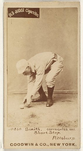 Charles Marv "Pop" Smith, Shortstop, Pittsburgh, from the Old Judge series (N172) for Old Judge Cigarettes