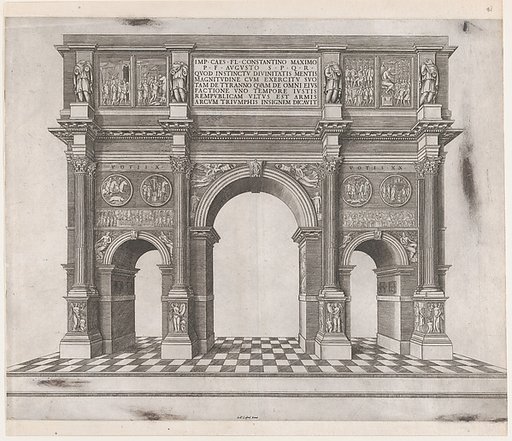 Arch of Constantine, from "Speculum Romanae Magnificentiae"