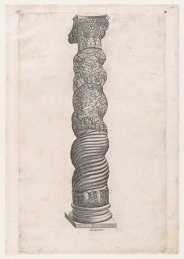Grotesque Winding Column in St. Peter's, from "Speculum Romanae Magnificentiae"