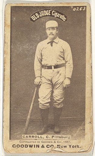 Frederick Herbert "Fred" Carroll, Catcher, Pittsburgh, from the Old Judge series (N172) for Old Judge Cigarettes