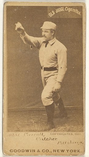 Frederick Herbert "Fred" Carroll, Catcher, Pittsburgh, from the Old Judge series (N172) for Old Judge Cigarettes