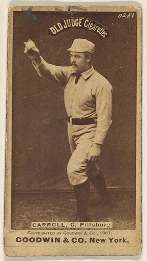 Frederick Herbert "Fred" Carroll, Catcher, Pittsburgh, from the Old Judge series (N172) for Old Judge Cigarettes