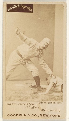 Sam Barkley, 2nd Base, Pittsburgh, from the Old Judge series (N172) for Old Judge Cigarettes