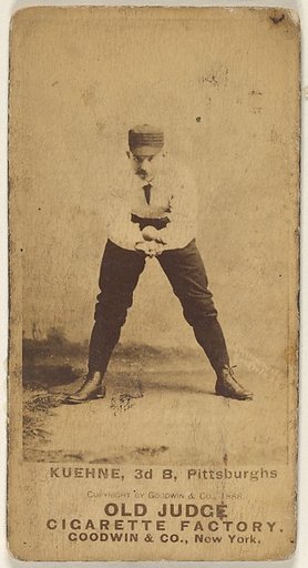 Bill Kuehne, 3rd Base, Pittsburgh, from the Old Judge series (N172) for Old Judge Cigarettes