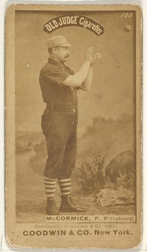 Jim McCormick, Pitcher, Pittsburgh, from the Old Judge series (N172) for Old Judge Cigarettes