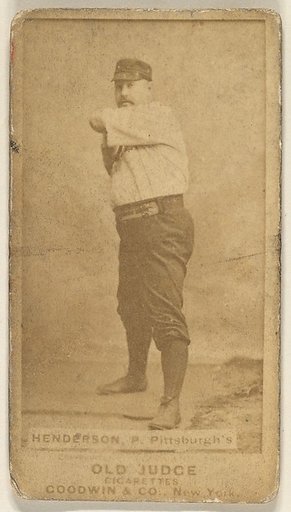 James Harding "Hardie" Henderson, Pitcher, Pittsburgh, from the Old Judge series (N172) for Old Judge Cigarettes