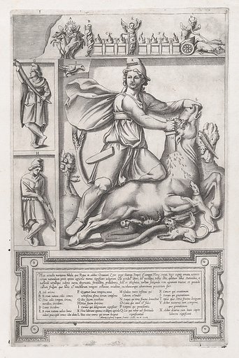 Statue of Mithras, from "Speculum Romanae Magnificentiae"