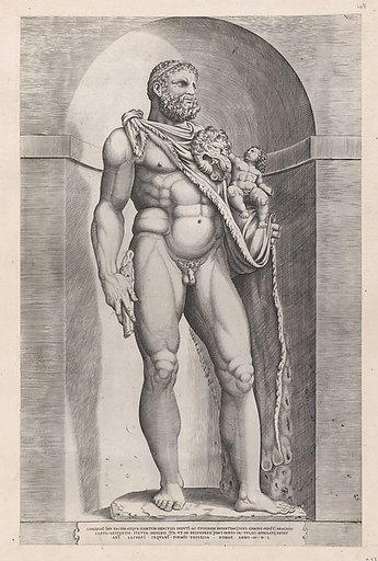 Emperor Commodus as Hercules, from "Speculum Romanae Magnificentiae"