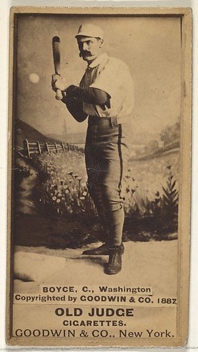 Boyce, Catcher, Washington, from the Old Judge series (N172) for Old Judge Cigarettes