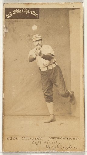 Samuel "Cliff" Clifford Carroll, Left Field, Washington Nationals, from the Old Judge series (N172) for Old Judge Cigarettes