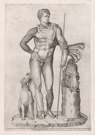 Statue of Meleager, from "Speculum Romanae Magnificentiae"