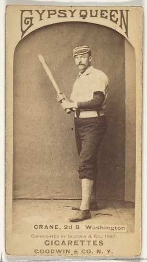 Samuel "Sam" Newhall Crane, 2nd Base, Washington Nationals, from the Old Judge series (N172) for Old Judge and Gypsy Queen Cigarettes