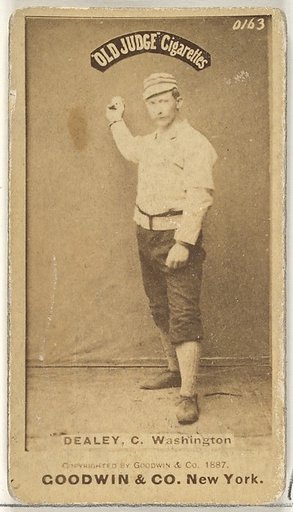 Patrick "Pat" E. Dealy, Catcher, Washington Nationals, from the Old Judge series (N172) for Old Judge Cigarettes