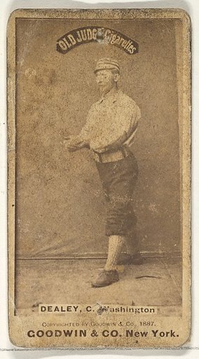 Patrick "Pat" E. Dealy, Catcher, Washington Nationals, from the Old Judge series (N172) for Old Judge Cigarettes