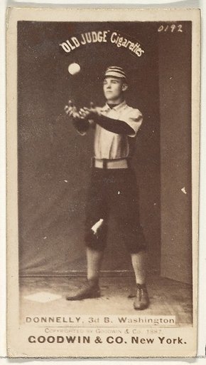 James B. "Jim" Donnelly, 3rd Base, Washington Nationals, from the Old Judge series (N172) for Old Judge Cigarettes