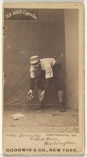 James B. "Jim" Donnelly, 3rd Base, Washington Nationals, from the Old Judge series (N172) for Old Judge Cigarettes