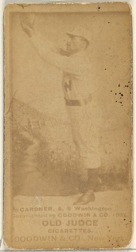 Franklin Washington "Gid" Gardner, Shortstop, Washington Nationals, from the Old Judge series (N172) for Old Judge Cigarettes