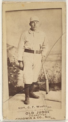 William Ellsworth "Dummy" Hoy, Center Field, Washington Nationals, from the Old Judge series (N172) for Old Judge Cigarettes
