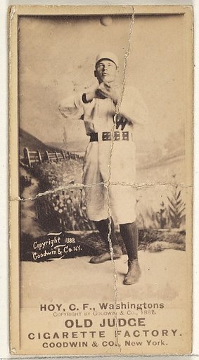 William Ellsworth "Dummy" Hoy, Center Field, Washington Nationals, from the Old Judge series (N172) for Old Judge Cigarettes