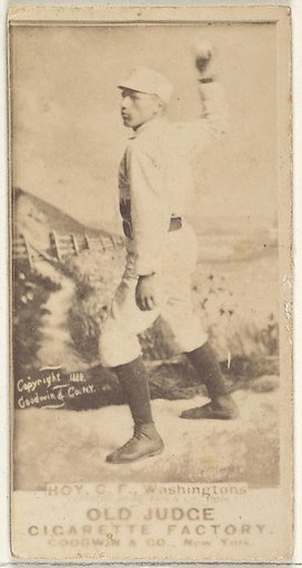 William Ellsworth "Dummy" Hoy, Center Field, Washington Nationals, from the Old Judge series (N172) for Old Judge Cigarettes