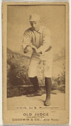 John Irwin, 3rd Base, Washington Nationals, from the Old Judge series (N172) for Old Judge Cigarettes