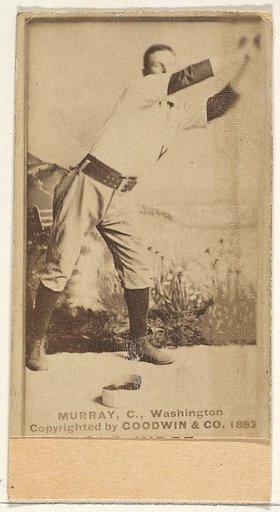 Jeremiah J. "Miah" Murray, Catcher, Washington Nationals, from the Old Judge series (N172) for Old Judge Cigarettes