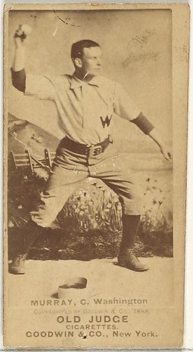 Jeremiah J. "Miah" Murray, Catcher, Washington Nationals, from the Old Judge series (N172) for Old Judge Cigarettes