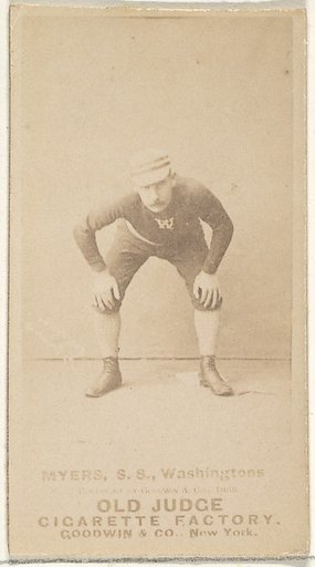 James Albert "Al" Myers, Shortstop, Washington Nationals, from the Old Judge series (N172) for Old Judge Cigarettes