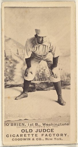 William Smith "Billy" O'Brien, 1st Base, Washington Nationals, from the Old Judge series (N172) for Old Judge Cigarettes