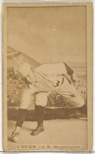 William Smith "Billy" O'Brien, 1st Base, Washington Nationals, from the Old Judge series (N172) for Old Judge Cigarettes