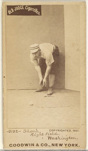 George Quintus Shoch, Right Field, Washington Nationals, from the Old Judge series (N172) for Old Judge Cigarettes